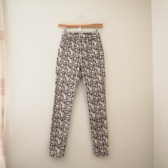 Good American Good Legs Snake Print High Rise Skinny Jeans sz 0 / 25 - Picture 3 of 7